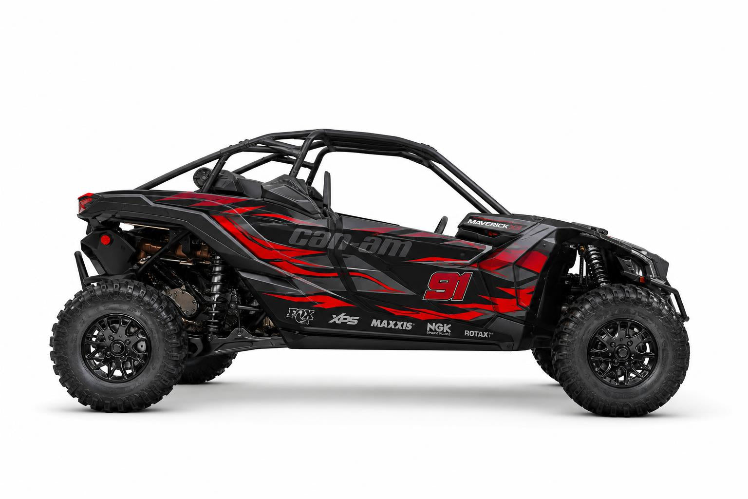 Can-Am Maverick X3 Tribal Crimson wrap kit
