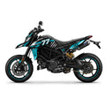 Ducati Hypermotard Cyan White Racing Graphics Kit