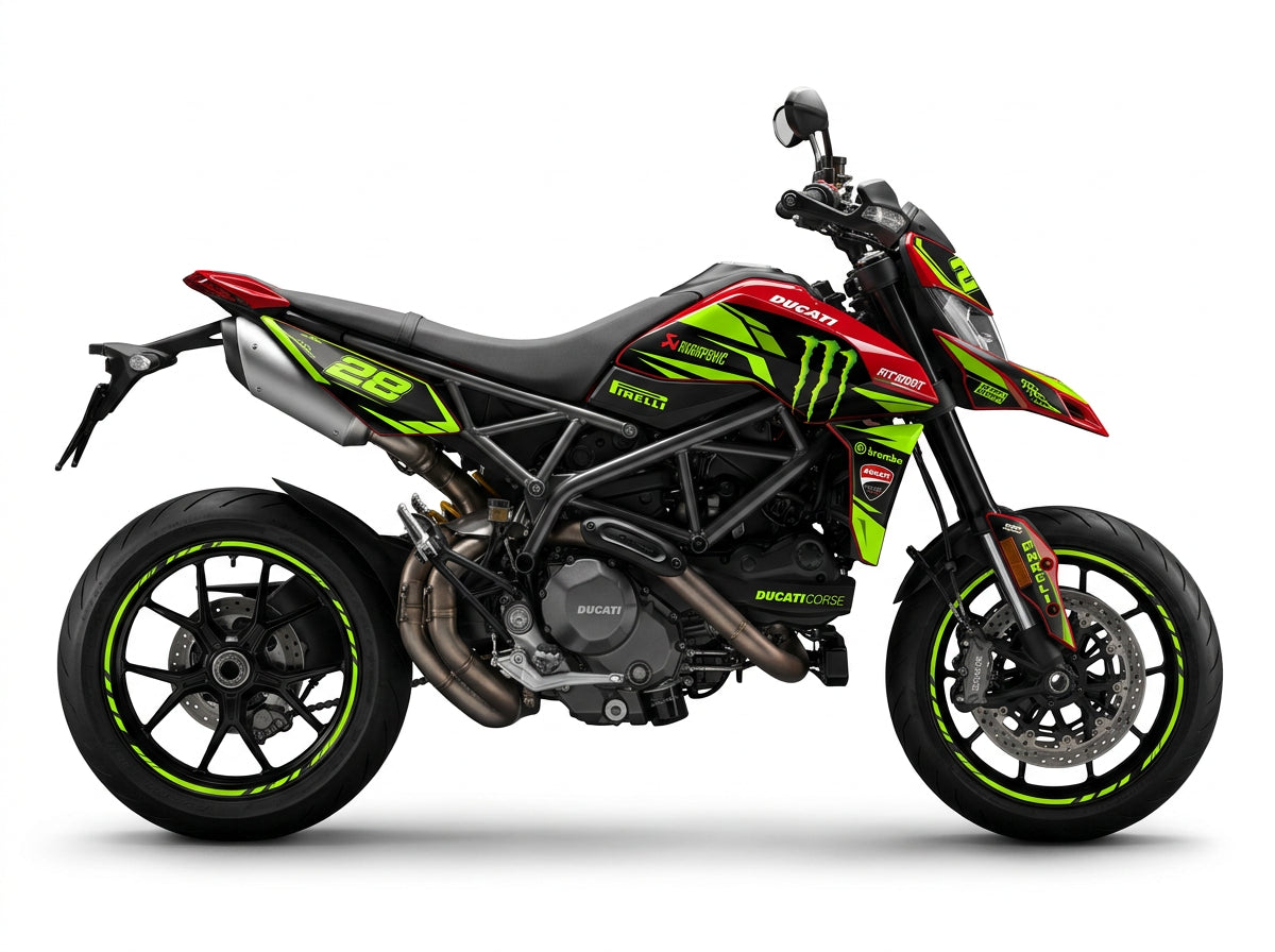 Ducati Hypermotard Green Black Graphics Kit