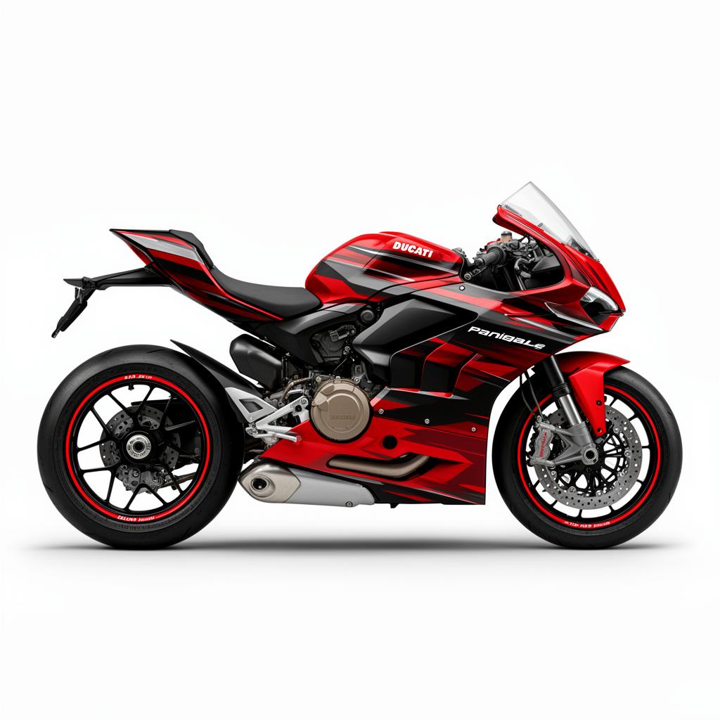 Ducati Panigale V2 Red Black Graphics Kit