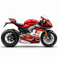 Ducati Panigale V4 Red Black Racing Decal Kit