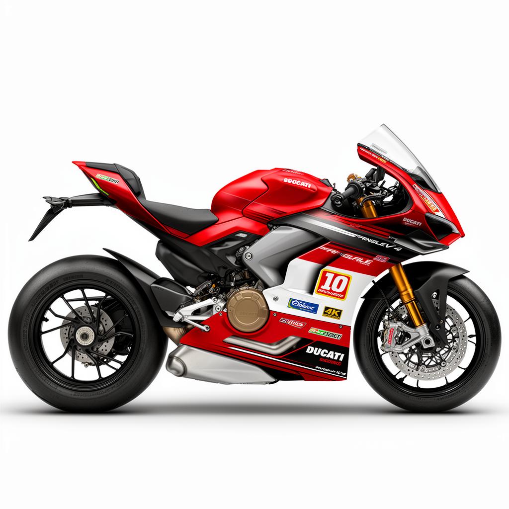 Ducati Panigale V4 Red Black Racing Decal Kit