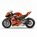Ducati Panigale V4 Orange Black Flame Decal Kit