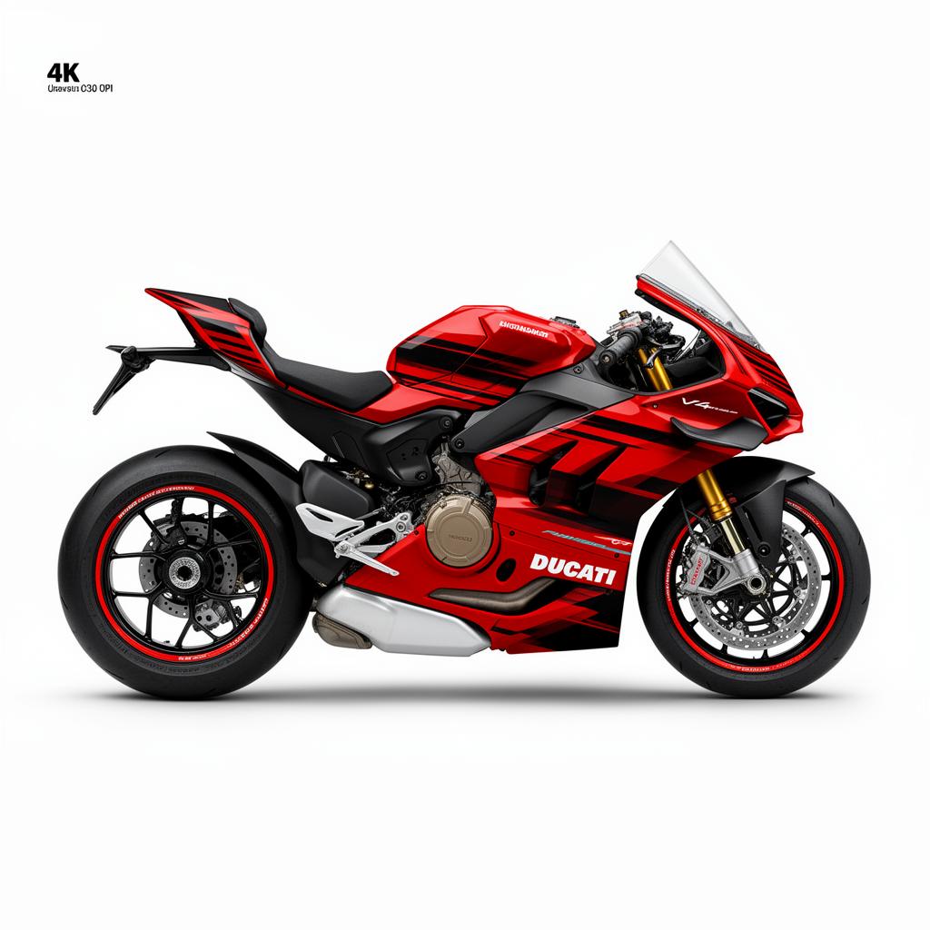 Ducati Panigale V4 Red Black Graphics Kit