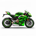 Ducati Panigale V4 Neon Green Black Graphics Kit