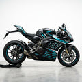 Ducati Panigale V4 Cyan White Racing Graphics Kit