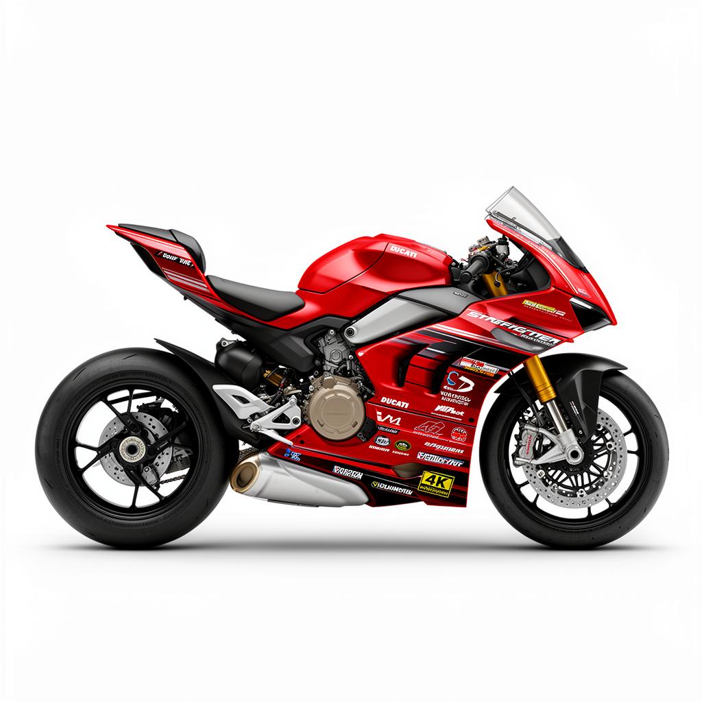 Ducati Streetfighter V4 Red Black Decal Kit