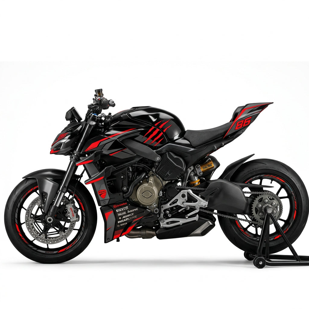 Ducati Streetfighter V4 Carbon Red Racing Graphics Kit