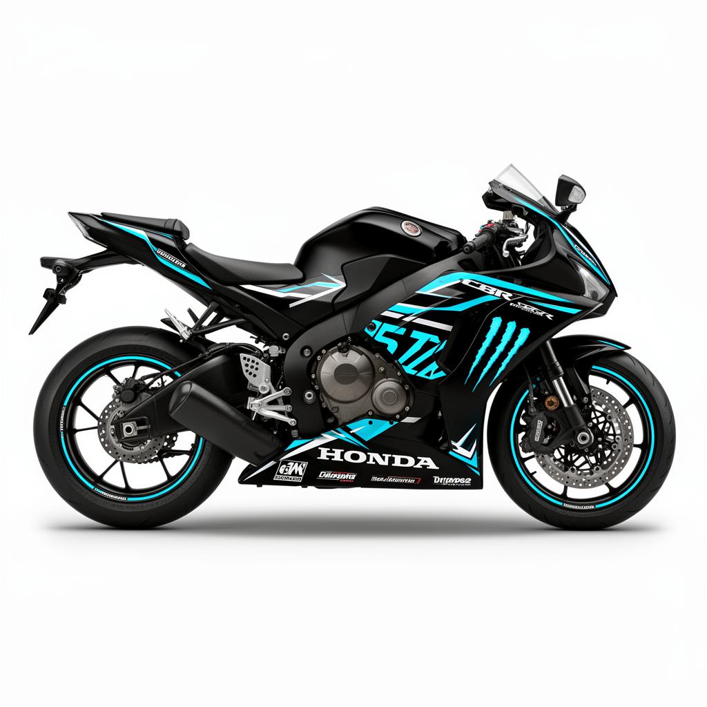 Honda CBR1000RR Cyan White Racing Decal Kit
