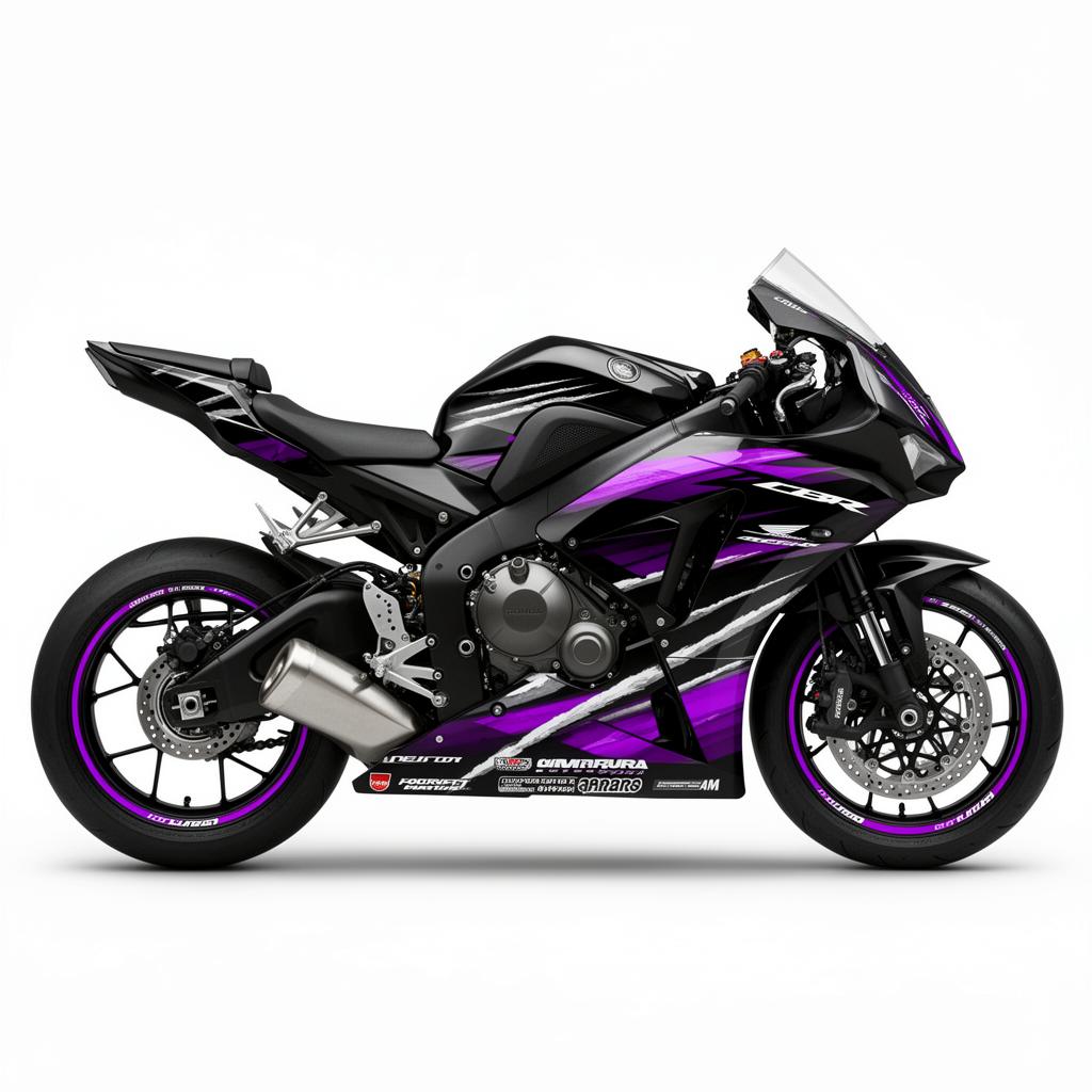 Honda CBR1000RR Purple Silver Racing Decal Kit
