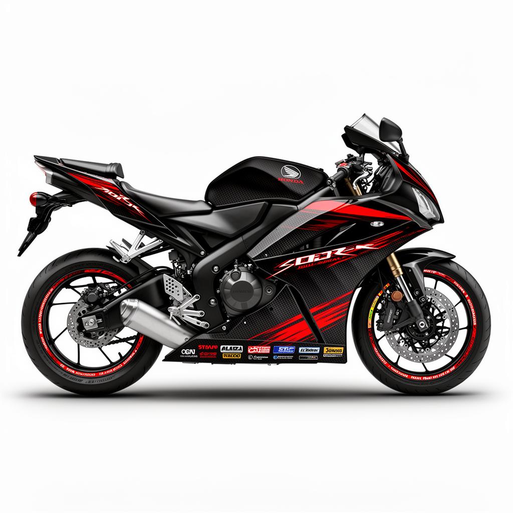 Honda CBR600RR Carbon Red Racing Decal Kit
