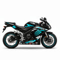 Honda CBR600RR Cyan White Racing Decal Kit