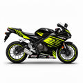 Honda CBR600RR Neon Yellow Black Racing Decal Kit