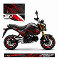 Honda Grom Carbon Red Racing Decal Kit
