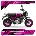 Honda Monkey Pink Black Racing Decal Kit