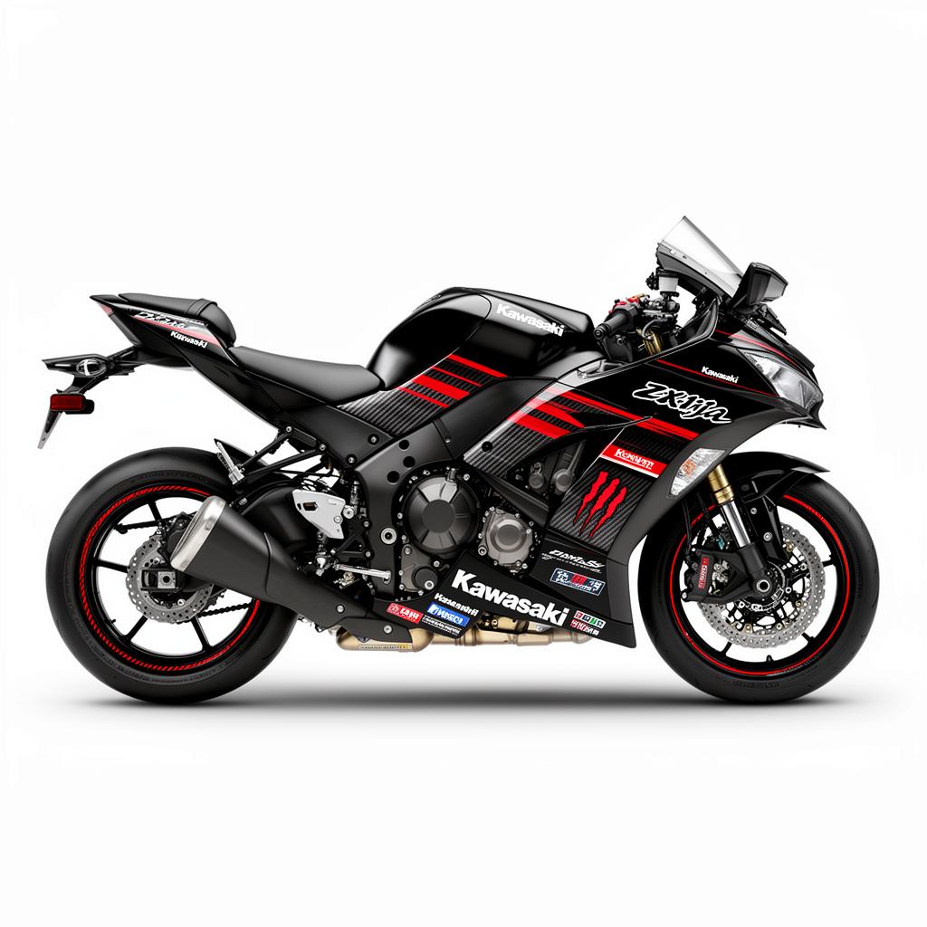 Kawasaki Ninja ZX-10R Carbon Red Decal Kit