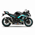 Kawasaki Ninja ZX-6R Cyan White Decal Kit