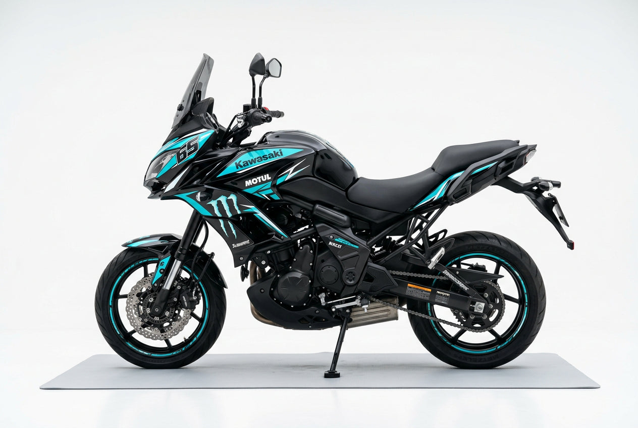 Kawasaki Versys 650 Cyan White Racing Kit