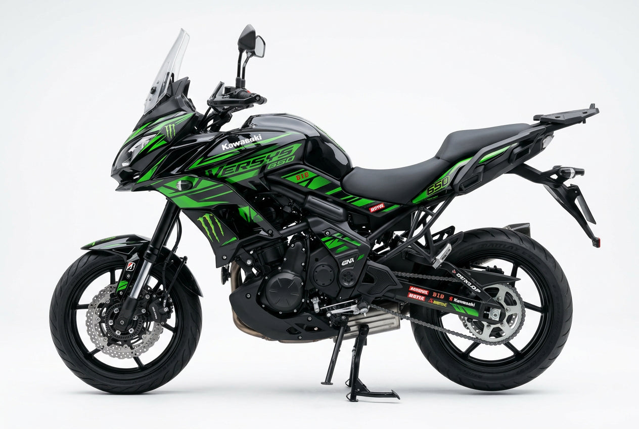 Kawasaki Versys 650 Green Black Racing Kit