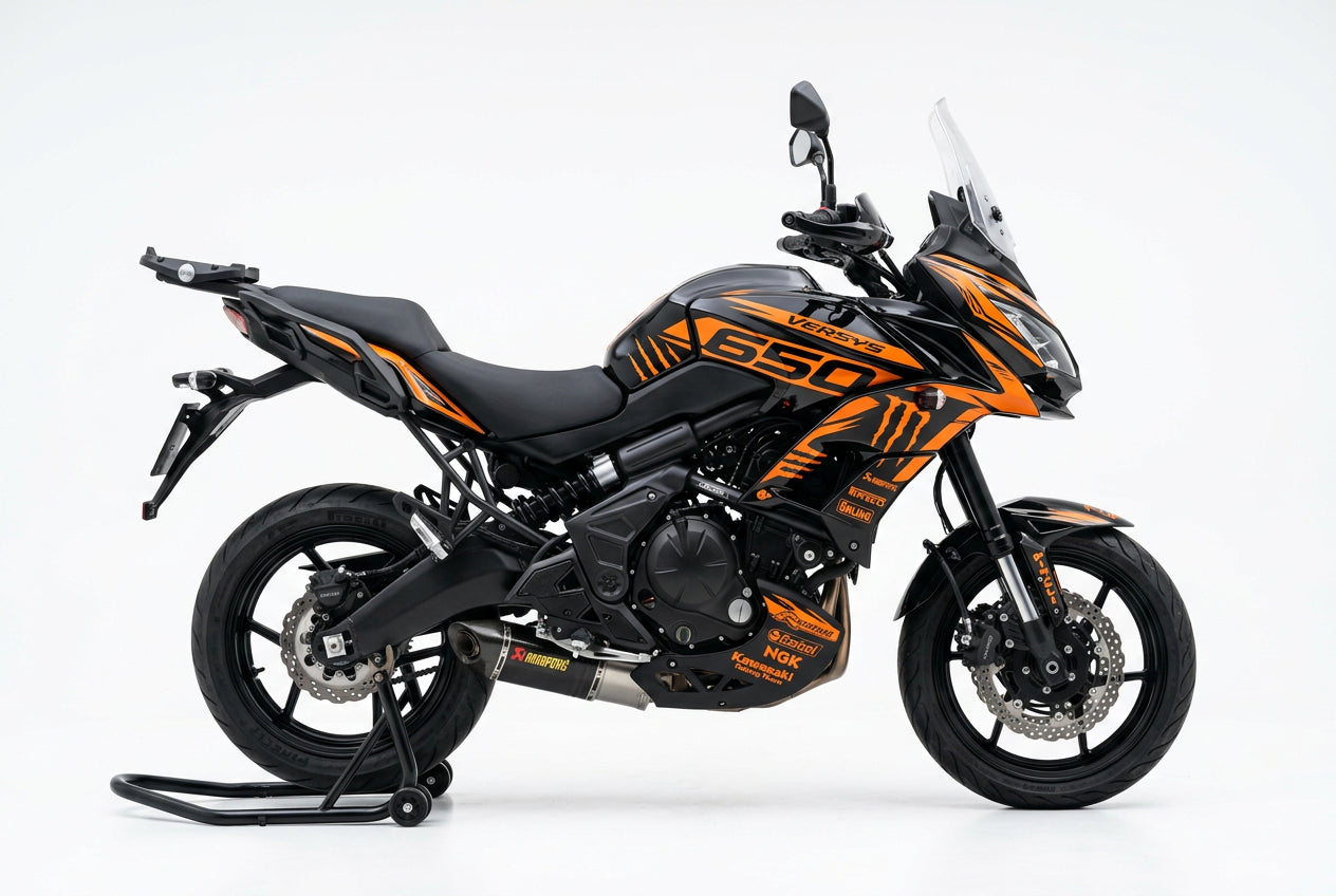 Kawasaki Versys 650 Orange Black Racing Kit