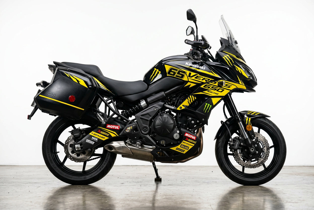 Kawasaki Versys 650 Yellow Black Racing Kit