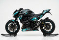 Kawasaki Z800 Cyan/White Racing Decal Kit