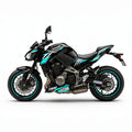 Kawasaki Z900 Cyan White Decal Kit