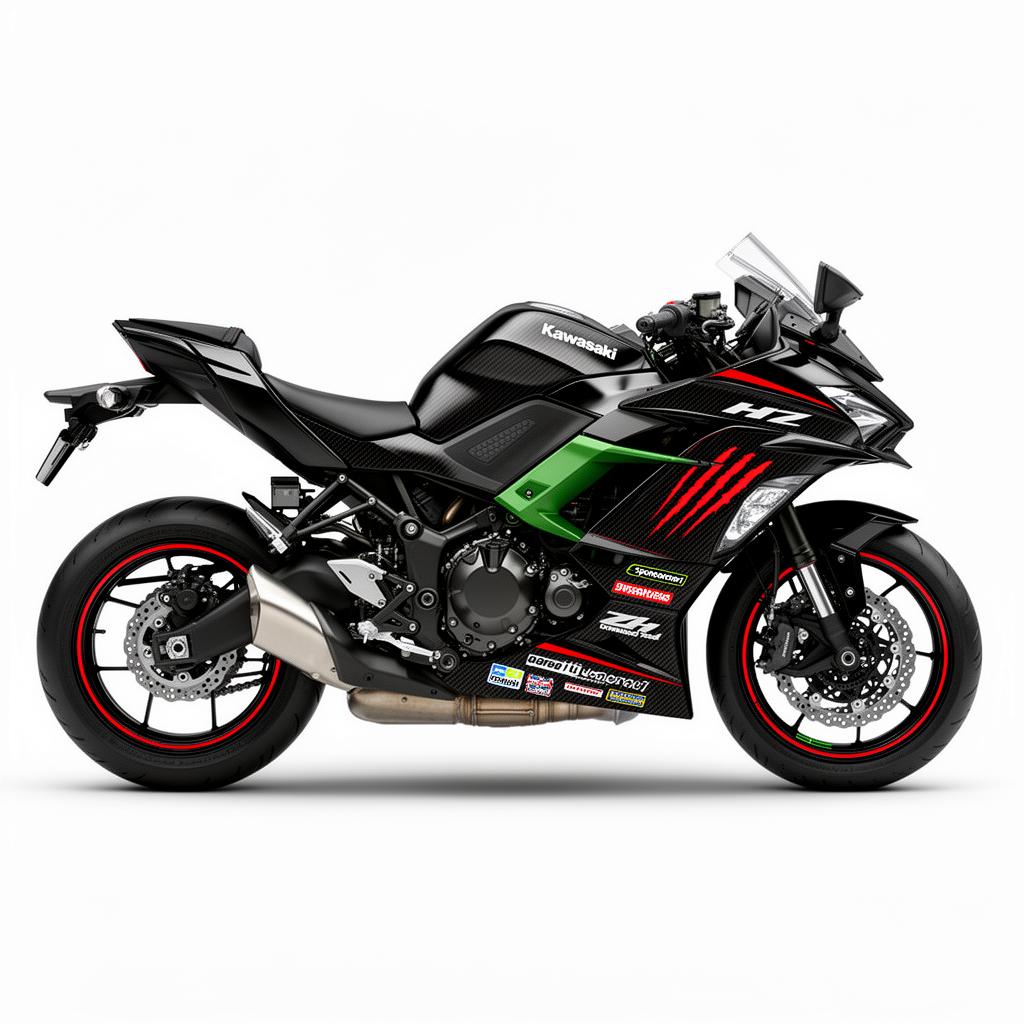 Kawasaki Z H2 Carbon Red Decal Kit