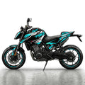 KTM Duke 790 Cyan White Racing Decal Kit