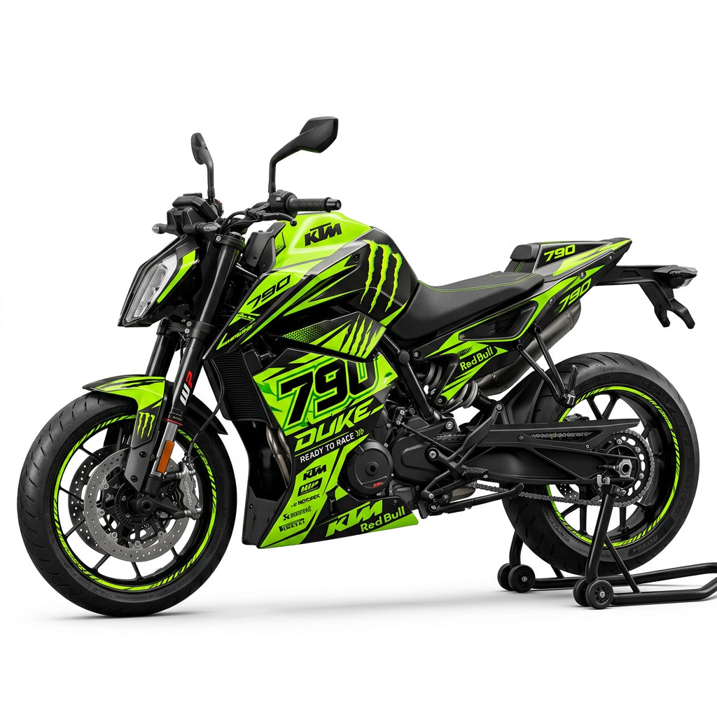 KTM Duke 790 Green Black Graphics Kit