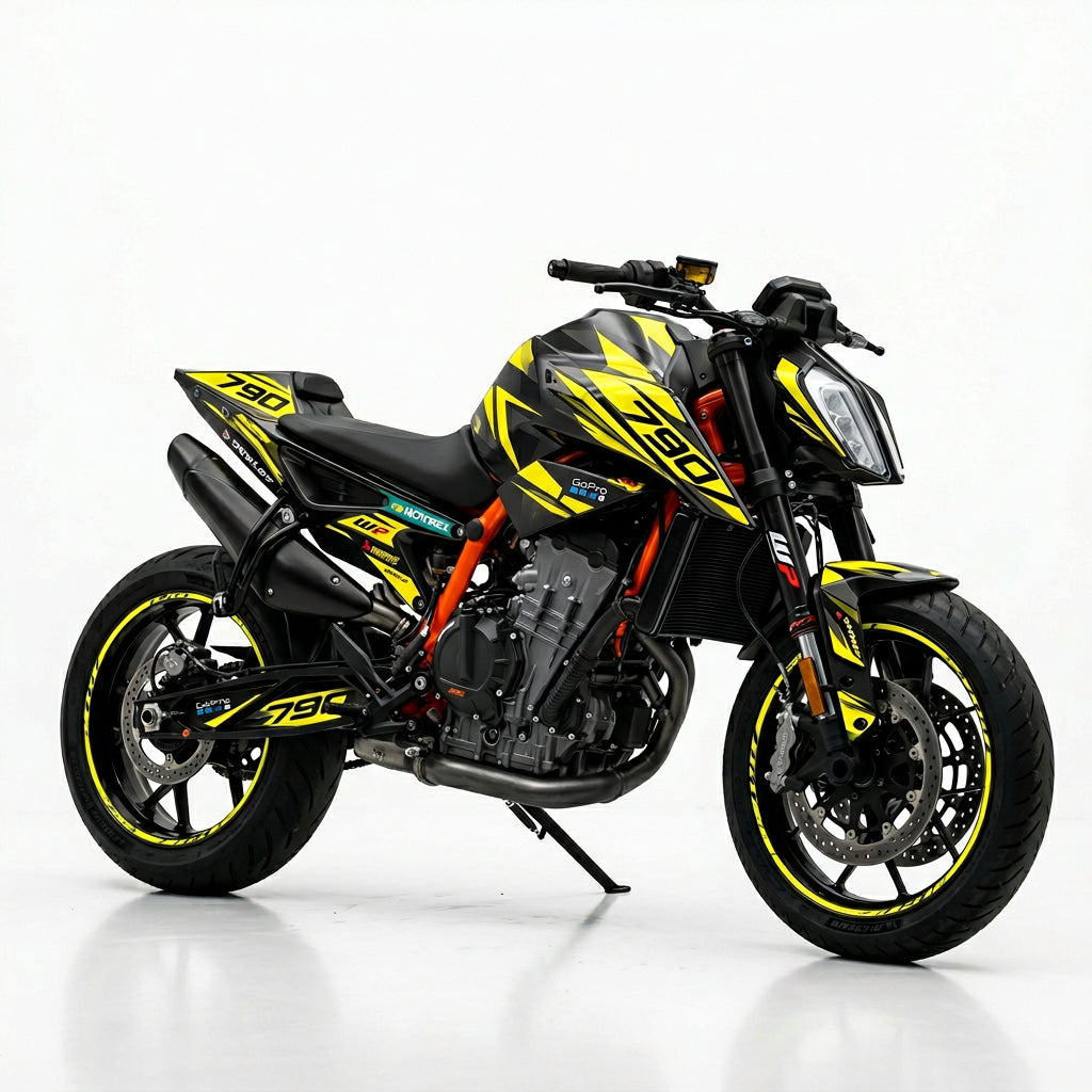 KTM Duke 790 Yellow Black Graphics Kit
