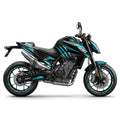 KTM Duke 890 Cyan White Graphics Kit