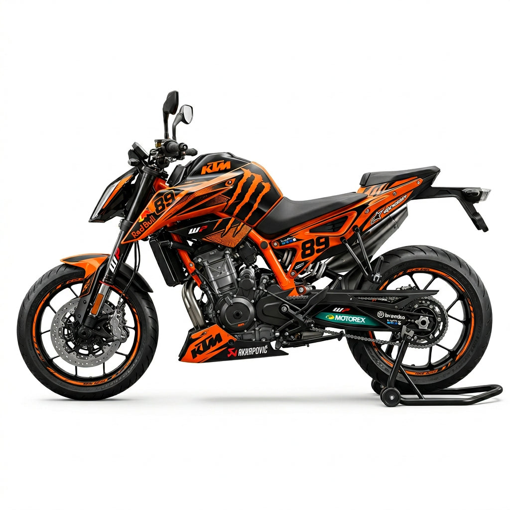 KTM Duke 890 Orange Black Graphics Kit