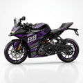KTM RC 390 Purple Silver Racing Decal Kit