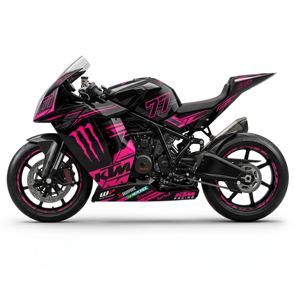 KTM RC 8C Pink Black Graphics Kit
