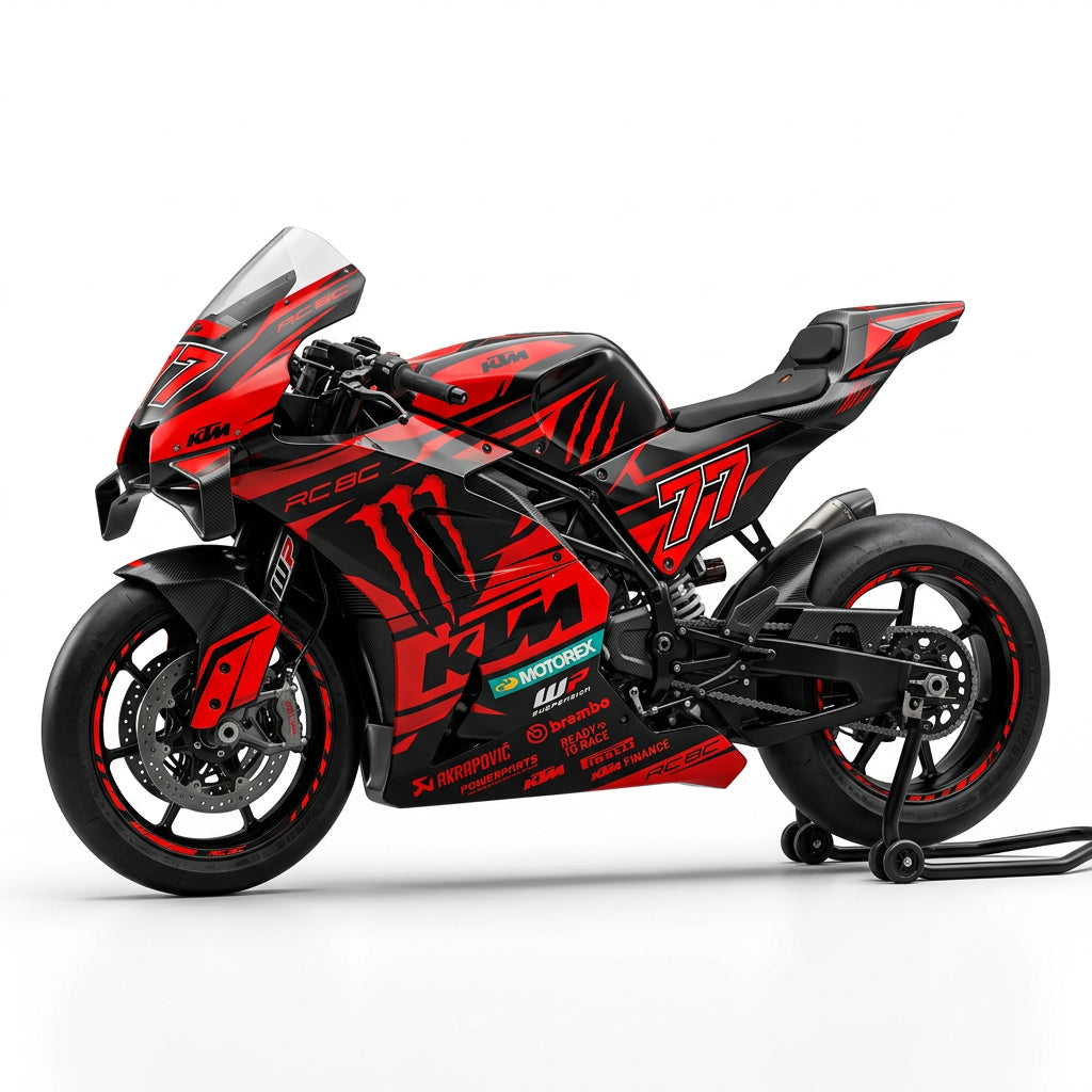 KTM RC 8C Red Black Graphics Kit