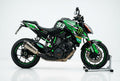 KTM Super Duke 1290 green and black racing graphics kit side view