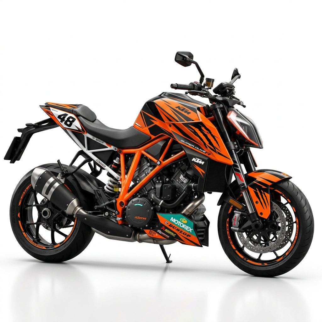 KTM Super Duke 1290 Orange Black Racing Graphics Kit