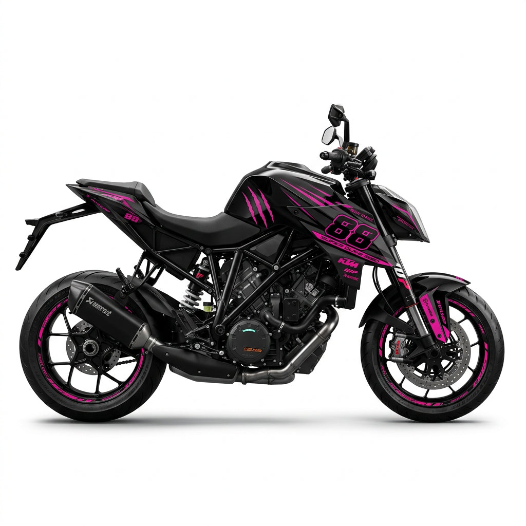 KTM Super Duke 1290 Pink Black Graphics Kit