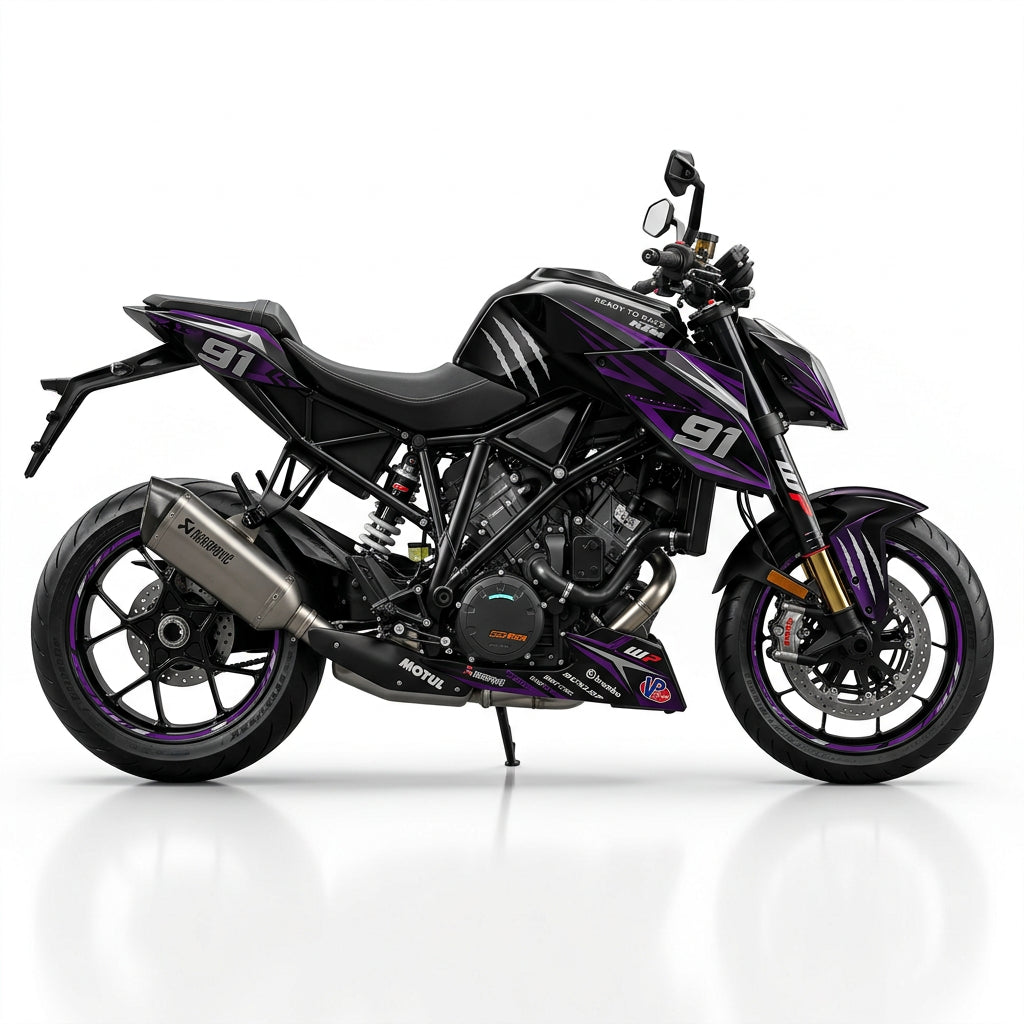 KTM Super Duke 1290 Purple Silver Graphics Kit