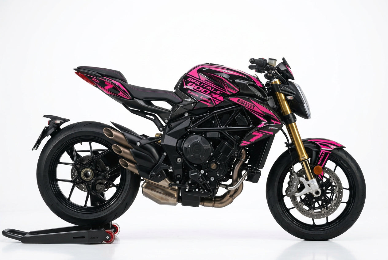 MV Agusta Brutale 800 Pink Black Graphics Kit