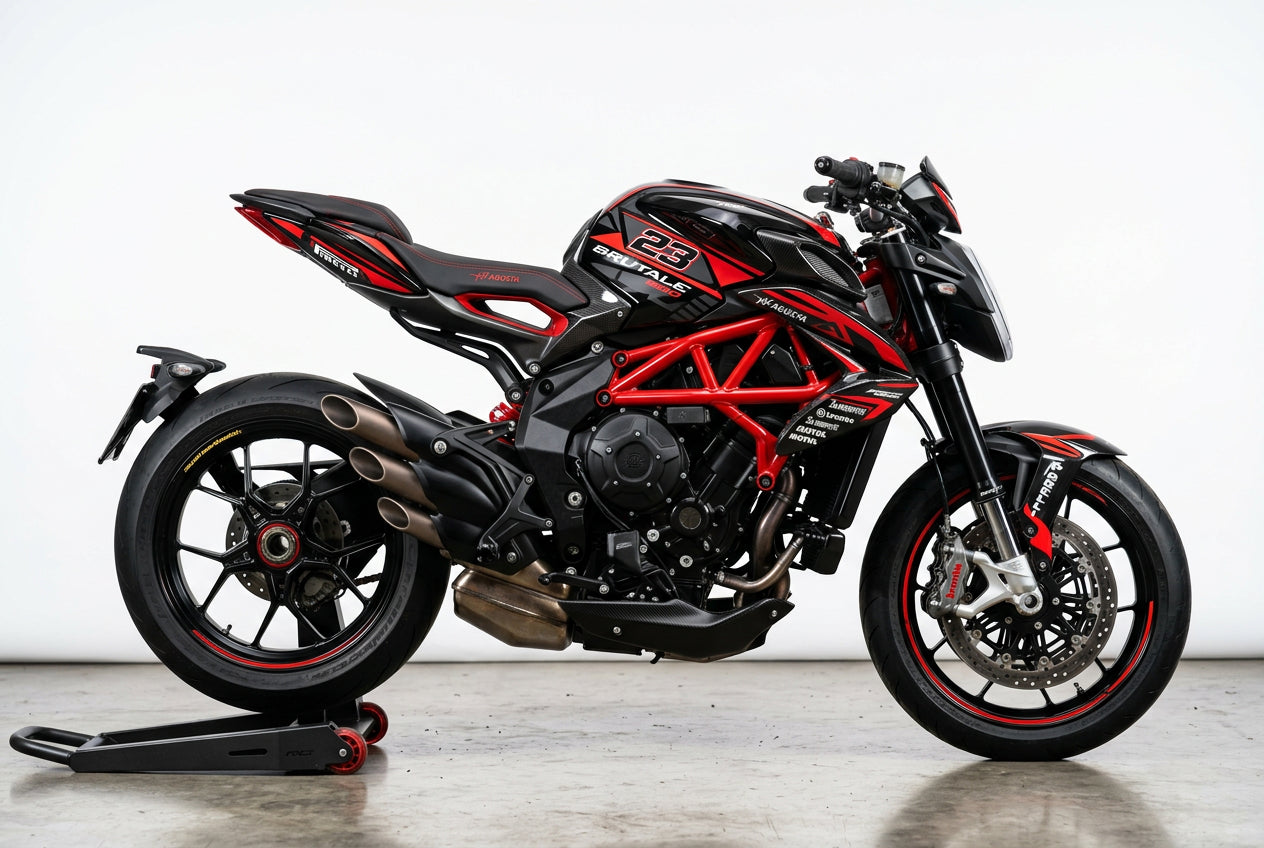 MV Agusta Brutale 800 Red Black Graphics Kit