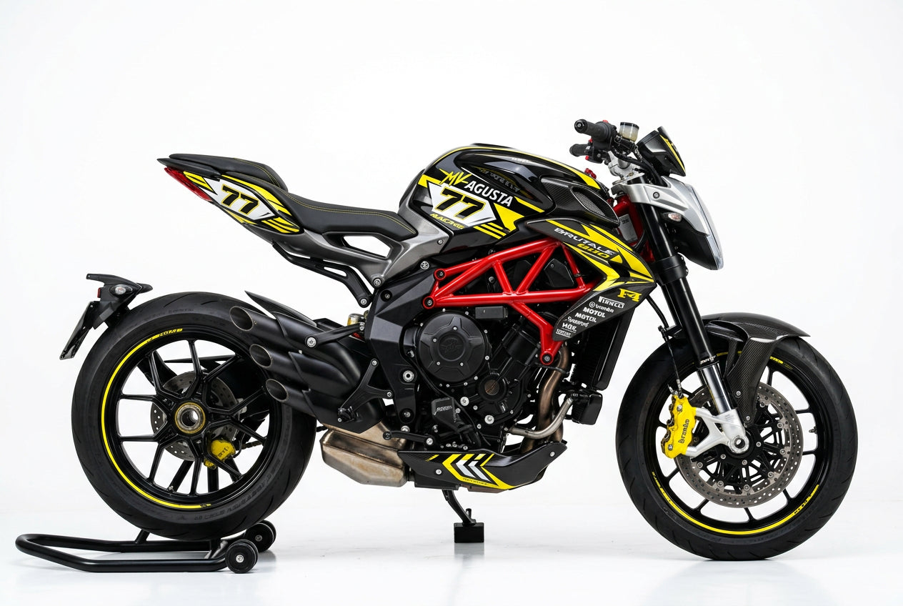 MV Agusta Brutale 800 Yellow Black Graphics Kit