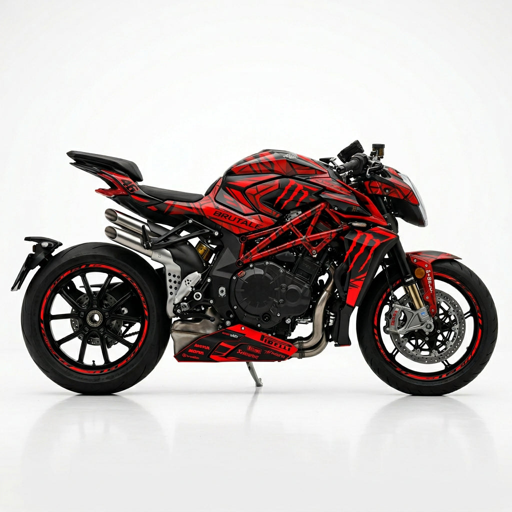 MV Agusta Brutale 1000 Red Black Racing Graphics Kit