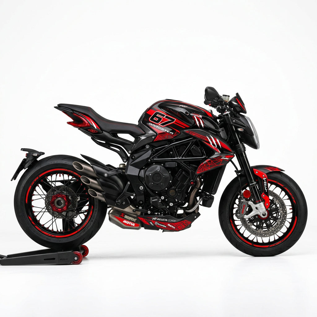 MV Agusta Dragster Red Black Racing Graphics Kit