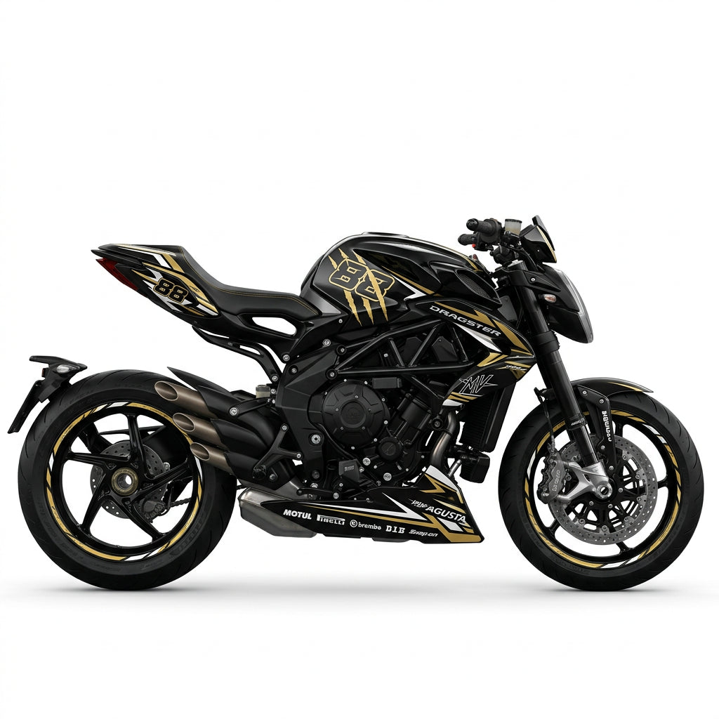 MV Agusta Dragster White Gold Premium Graphics Kit