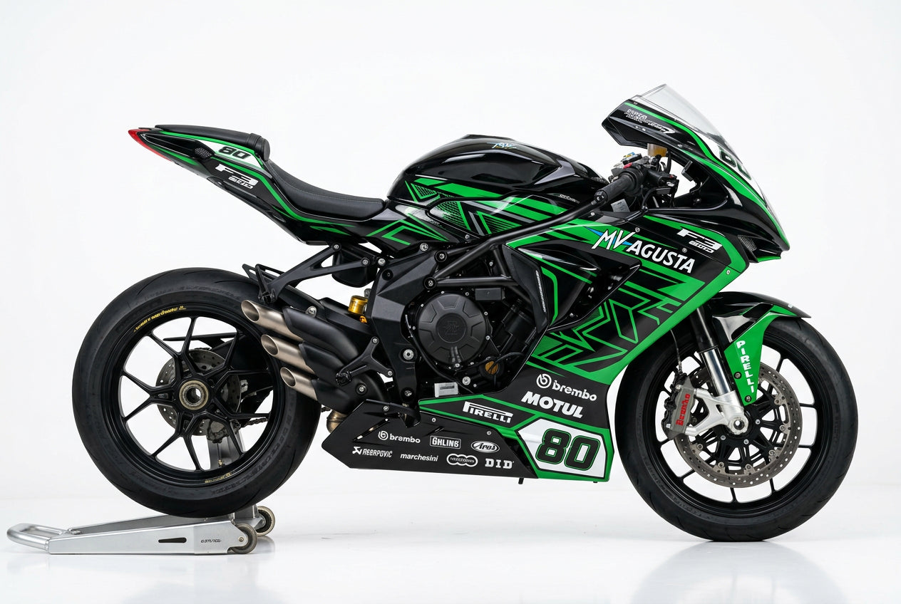 MV Agusta F3 800 Green Black Graphics Kit