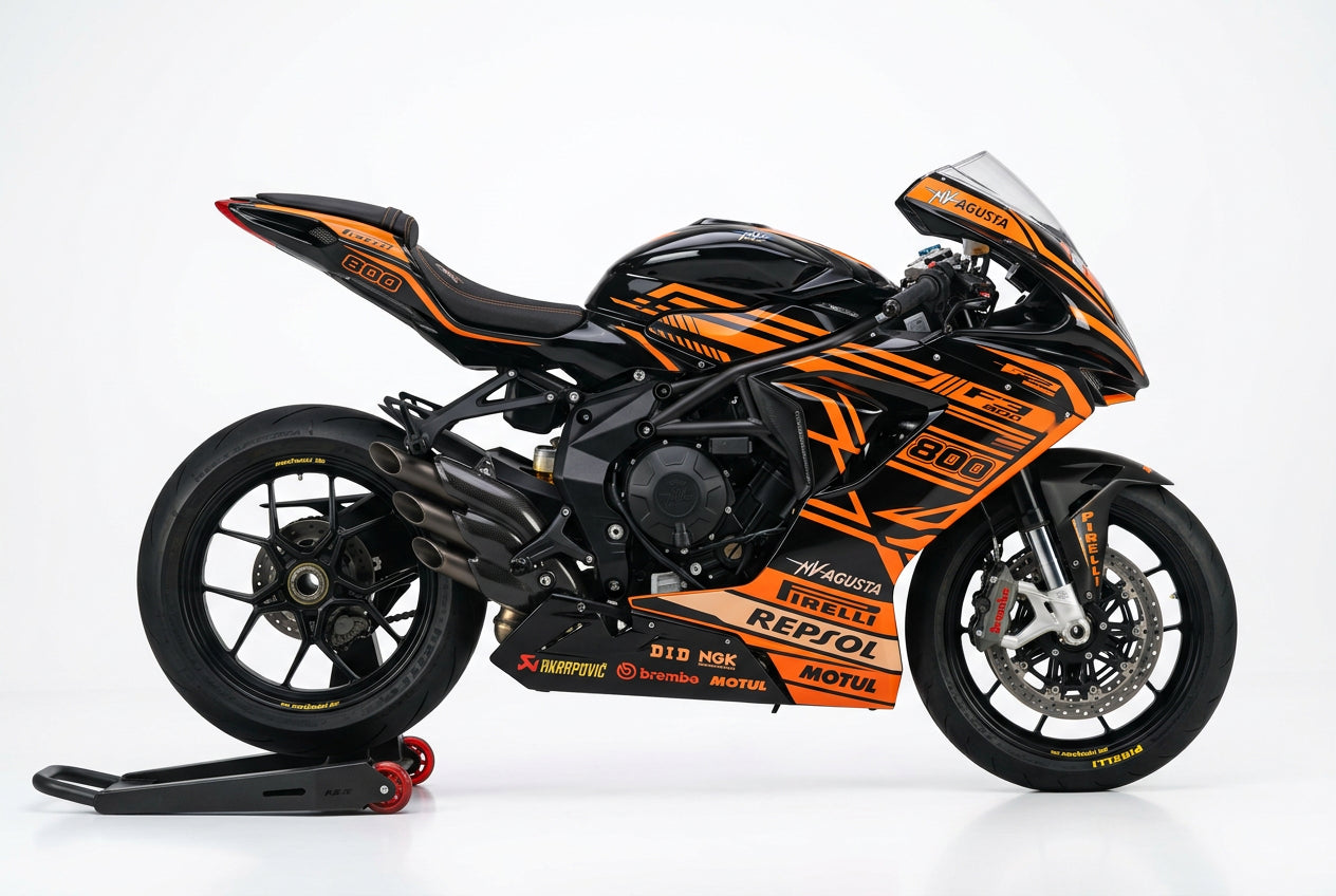 MV Agusta F3 800 Orange Black Graphics Kit