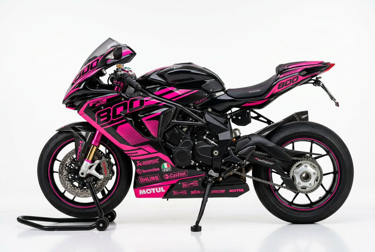 MV Agusta F3 800 Pink Black Graphics Kit