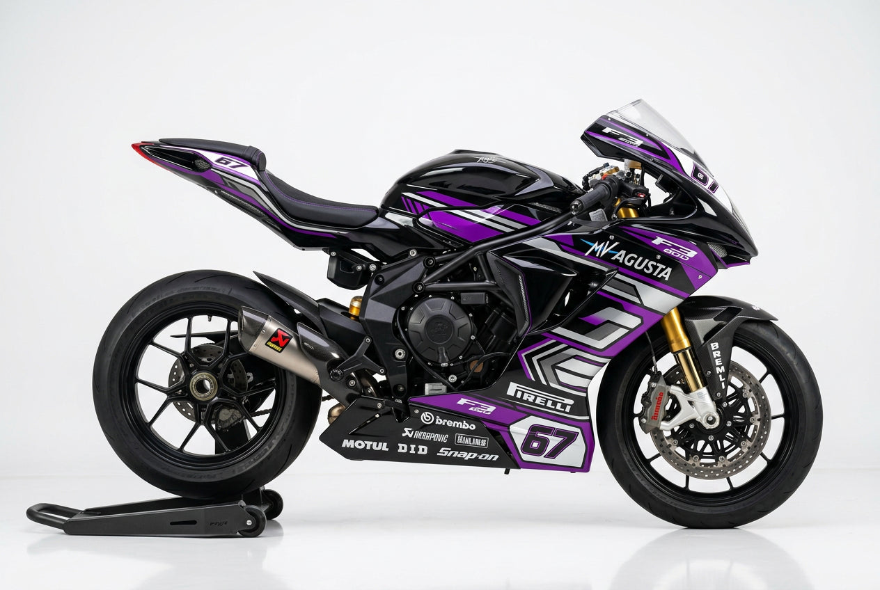 MV Agusta F3 800 Purple Silver Graphics Kit